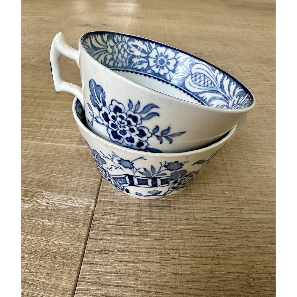 Antique Blue And White Tea Cups